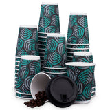 LEAF Disposable Hot Paper Coffee Cups -50 pack